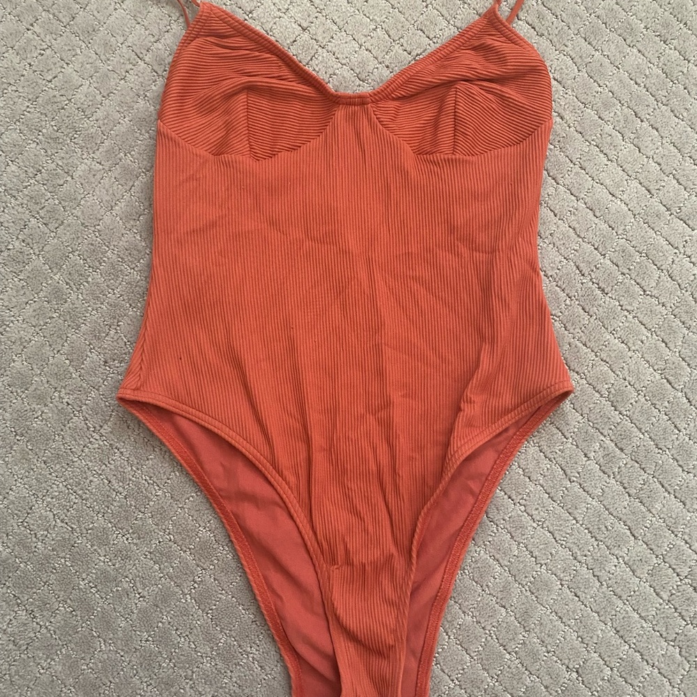 TopShop Cute ribbed one piece swim suit!